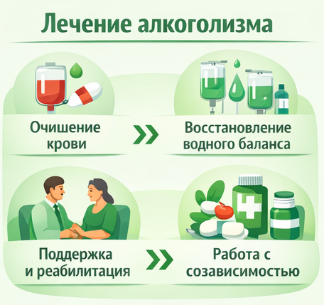 лечение алкоголизма в Гае этапы